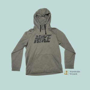 NIKE Men's Sweatshirt with Hood, Medium Gray/Black